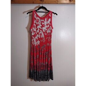Nic + Zoe Women's S Floral Dress Sleeveless designer zipper